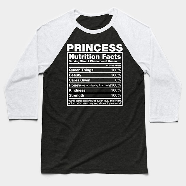 Princess Name Birthday Baseball T-Shirt by CreativeShirt